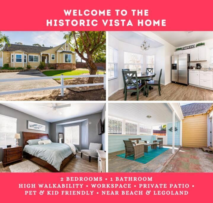 Heart Of Historic Downtown Vista Home. Walk Everywhere Exterior photo